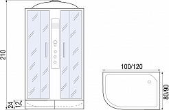 River Душевая кабина DESNA 120/90/26 MT R – фотография-12