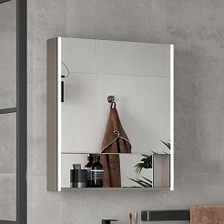 Equil Зеркальный шкаф Smile 70 лен антрацит – фотография-5