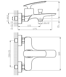 Tokito Смеситель для ванны Fuji хром TOK-FUJ-1014 – фотография-5