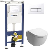 Am.Pm Комплект: инсталляция Duofix Платтенбау 4 в 1 + унитаз Awe с микролифтом