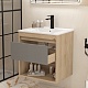 Teymi Тумба с раковиной Vitra 60 подвесная дуб/графит – картинка-19