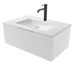 Зов Мебель для ванной Кито Флавио 60 подвесная белая – фотография-3