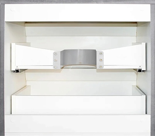 Style Line Тумба с раковиной подвесная Атлантика 70, бетон темный – картинка-9