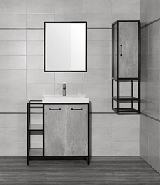 Style Line Пенал для ванной Лофт Classic 30 бетон – фотография-5