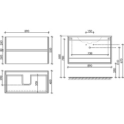 Sancos Тумба с раковиной Urban 90 белый глянец раковина Element 91 CN7002 – фотография-4