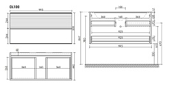 Sancos Тумба под раковину Delta 100 дуб светлый/белый – фотография-6