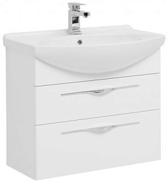 Aquanet Тумба с раковиной Ирвин 75 белая – фотография-1