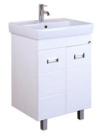 Onika Тумба под раковину Балтика-Квадро 55 напольная белая – фотография-1