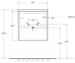 BelBagno Тумба с раковиной Kraft 50 подвесная Rovere Galifax Bianco – фотография-9