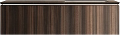 Vincea Мебель для ванной с черной столешницей и раковиной Luxe 140 R подвесная натуральный орех – фотография-5