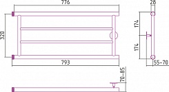 Стилье Полотенцесушитель Минор 320х800 – фотография-2