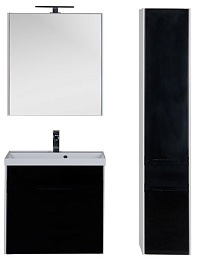 Aquanet Мебель для ванной "Латина 70" черная 1 ящик (181082) – фотография-6
