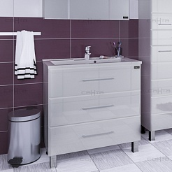 СанТа Тумба для умывальника Омега 90 напольная – фотография-1