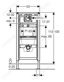 Geberit Система инсталляции для писсуаров "Duofix" 111.616.00.1 для ручного смыва – фотография-2