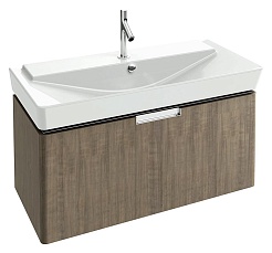 Jacob Delafon Тумба с раковиной "Reve 100" дымчатая, 1 ящик – фотография-1