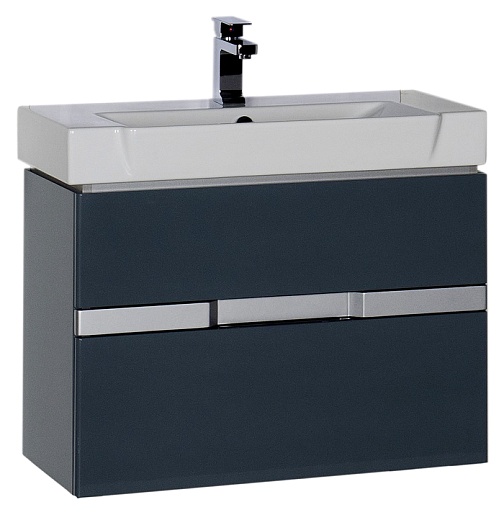 Aquanet Тумба под раковину Виго 80 сине-серый – фото, картинка, фотография-1