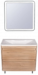 Style Line Тумба с раковиной напольная Атлантика 60, Люкс ясень перламутр, PLUS – фотография-9