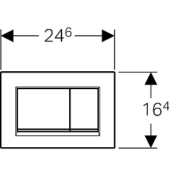Geberit Кнопка смыва Sigma 30 115.883.KN.1 матовый/глянцевый хром – фотография-2