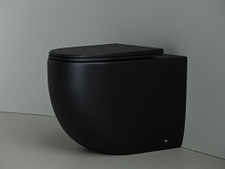 Ceramicanova Напольный приставной унитаз Metropol Rimless CN4004MB чёрный матовый – фотография-6