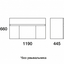  Тумба с раковиной Амата 120 – фотография-3