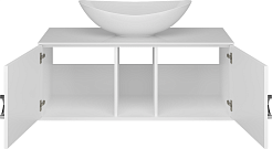 Brevita Тумба с раковиной Ореол Steffany 105 белая/хром – фотография-3