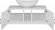 Brevita Тумба с раковиной Ореол Steffany 105 белая/хром – картинка-11
