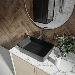 Teymi Раковина накладная в ванную Helmi 50 чёрный матовый T50293 – фотография-11