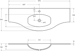 Cezares Мебельная раковина Sting 138 extra light белая – фотография-2