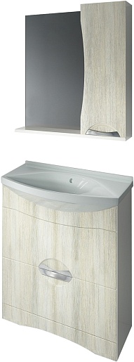 Какса-а Мебель для ванной Каприз 75 R с ящиками дуб – фото-1