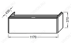 Jacob Delafon Тумба с раковиной "Reve 120-2" EB564-270 – фотография-2