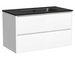 Sancos Тумба с раковиной Libra 90 белый глянец раковина Element 91 CN7002MB – фотография-1