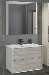 Comforty Мебель для ванной Женева 75 подвесная дуб белый – фотография-1