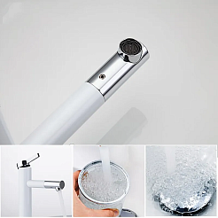 Frap Смеситель для раковины H52 F1052-15 белый/хром – фотография-3