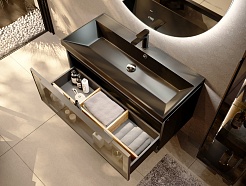 Jorno Тумба с раковиной Notte 100 подвесная антрацит – фотография-5