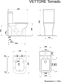Ceruttispa Унитаз-компакт Vettore Tornado CT11134 – фотография-5