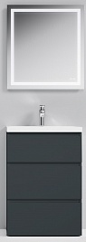 Am.Pm Мебель для ванной Gem S 60 графит матовый, напольная, с 3 ящиками – фотография-1