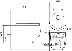 Aquatek Унитаз подвесной Европа AQ1900-00 в комплекте с инсталляцией Standard INS-0000012 – фотография-4