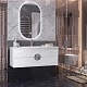 Opadiris Мебель для ванной Ибица 120 с овальным зеркалом подвесная белая/хром – фотография-17