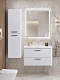 BelBagno Тумба с раковиной Due 80 подвесная Bianco Lucido ручки Матовый атласный никель – картинка-25