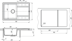 Florentina Мойка кухонная Липси 780 грей – фотография-4