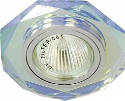 Feron Встраиваемый светильник Декоративное стекло 8020-2 7-мультиколор, серебро (перламутр) – фотография-1