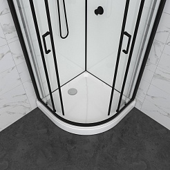 Triton Душевая кабина Прайм-Блэк-Вельвет 90x90 А без крыши – фотография-6