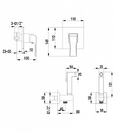 Lemark Гигиенический душ Unit LM4519C со смесителем – фотография-2