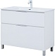 Aquanet Тумба с раковиной Алвита New 100 Flat белая матовая – фотография-30