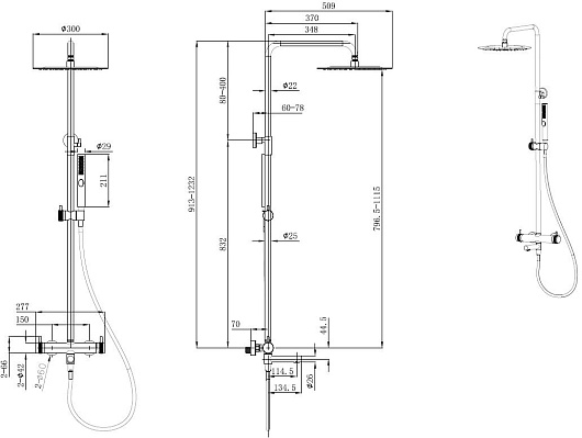 Allen Brau Душевая стойка Priority 5.31A10-BN никель браш – фотография-8