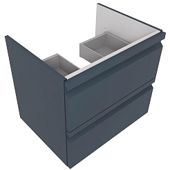 Aquatek Тумба с раковиной Вега 60 подвесная матовая серая – фотография-3