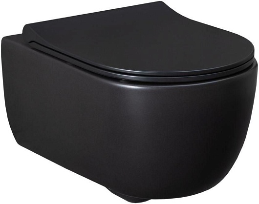 Allen Brau Чаша подвесного унитаза Priority 4.31001.31 чёрный матовый – фото-1
