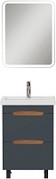 Onika Мебель для ванной Айленд 60 графит/дуб крафт
