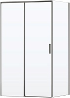 Vincea Душевой уголок Soft 2 130x80 VSR-3SO28013CLGM профиль вороненая сталь стекло прозрачное