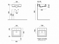 GSI Подвесная раковина Kube 8930111 50 см – фотография-2